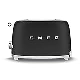 Smeg TSF01BLMEU Tostador 2 Ranuras 950W Negro Mate
