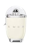 SMEG Exprimidor CJF01CREU, 70 W, Acero Inoxidable, Crema