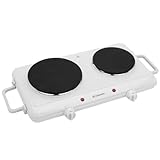 Bomann DKP 5028 CB - Hornillo eléctrico doble, 2 zonas de cocinado, 2500 W,...