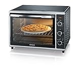 SEVERIN Horno tostador con función de convección, mini horno tostador con...