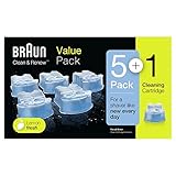 Braun Clean&Renew Cartuchos De Recarga Para Afeitadora Eléctrica Hombre, 5+1...