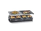 SEVERIN Raclette con piedra natural y placa de parrilla, grill con parrilla...