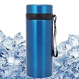 Sonew Refrigerador de Coche Azul, Mini Nevera Portátil de Insulina para Viajes Y Negocios, Cajas Frías con Cable USB Y Congelación de Hielo para Camping Y Senderismo