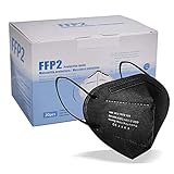 ELIOX Mascarilla FFP2 Negro CE 2163, Mascarilla Homologada de Protección Civil....