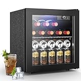 Electactic - Enfriador de vino para 12 botellas/48 latas, mini puerta de vidrio...