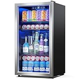 Manastin - Refrigerador de bebidas para nevera, mini refrigerador no empotrado...