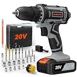Taladro Bateria 20V, Taladro Atornillador Batería 42Nm, Taladro Atornillador...