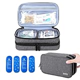 Yarwo Bolsa de Insulina Organizador para Viaje, Doble capa Insulina Bolsa Para...