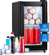 minibar con puerta de vidrio