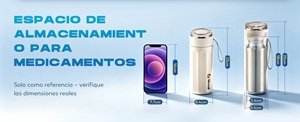 ESPACIO DE ALMACENAMIENTO PARA MEDICAMENTOS – Cámara de refrigeración de 800 ml (54×54×180 mm) contiene 5–6 plumas de insulina o 20 recambios (capacidad orientativa – verifique el tamaño antes de comprar). El cuerpo de acero inoxidable 304 con aislamiento de 5 capas garantiza una excelente retención de temperatura, durabilidad y almacenamiento seguro de medicamentos.